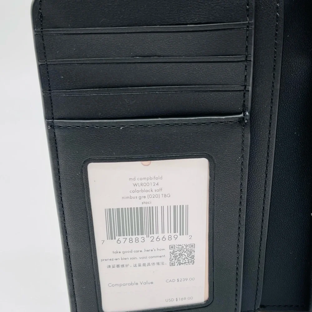 Kate Spade Medium Colorblock Compact Bifold Wallet - Picture 8 of 9